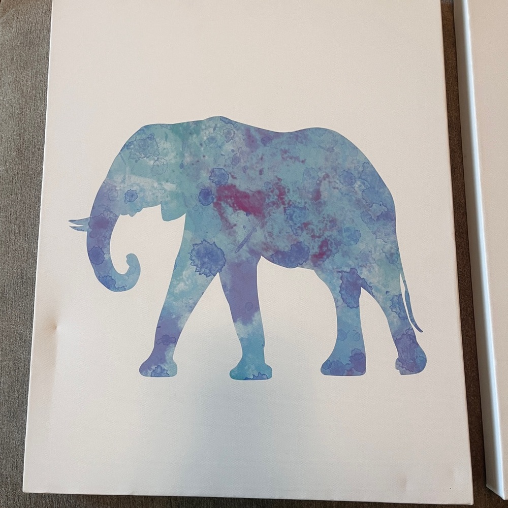 3 Piece Canvas set of 3 Elephants and babies - 16 x 20 x 1.5 - Picture 4 of 6